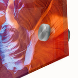 Large abstract depiction of the Grand Canyon in muted earth tones on acrylic glass.