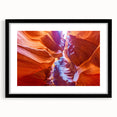 Extra large abstract art print of the Grand Canyon in vibrant, colorful hues on a textured canvas.