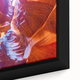 Extra large framed canvas featuring a textured depiction of the Grand Canyon in vibrant, colorful hues.