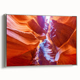 Framed canvas landscape art painting of the Grand Canyon in colorful hues, ideal for living room decor.