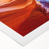 Art deco poster of the Grand Canyon in muted earth tones on rolled canvas, suitable for dining room decor.