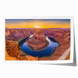 Extra large rolled print of Horseshoe Bend, Arizona, in earth tones, suitable for art wall dining room.