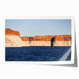 Extra large rolled print of Lake Powell, Arizona, in muted earth tones, ideal for dining room wall art.