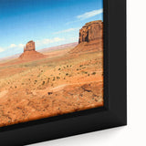 Extra large framed canvas featuring a textured depiction of Monument Valley in Arizona.