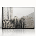 Large abstract wall art of Sedona landscape in muted earth tones, framed in black acrylic.