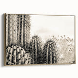 Framed canvas depicting a serene Sedona landscape in muted earth tones, ideal for bedroom wall art.