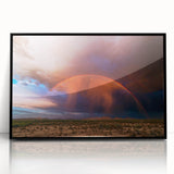 Large abstract wall art depicting the Arizona Sonoran desert in muted earth tones on a framed acrylic print.