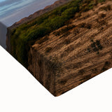 Black and white landscape art painting of the Sonoran Desert on stretched canvas, ideal for bedroom wall art.