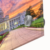 Large abstract wall art featuring muted earth tones on acrylic glass, ideal for enhancing dining room ambiance.