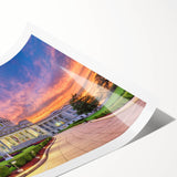 Extra large wall art featuring line art flowers in black on white, rolled print, suitable for large living room decor.