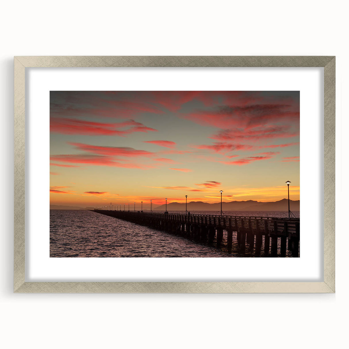 Textured abstract art print of Berkeley scenery in muted earth tones on a framed canvas, suitable for bedroom decor.