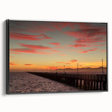 Framed canvas of a black and white vintage Berkeley landscape, ideal for bedroom wall art.