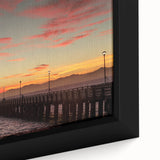 Black wall art featuring a textured depiction of Berkeley, California in vibrant colors on a large framed canvas.