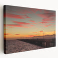 Side view of a stretched canvas featuring a detailed Berkeley, California landscape in soft pastel colors.