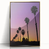 Framed acrylic print of Beverly Hills scenery in muted gold and beige tones, ideal for modern art wall decor.