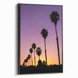 Black and white framed canvas featuring a vintage-style Beverly Hills landscape, suitable for bedroom wall decor.