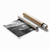 Extra large rolled print of Big Sur landscape with muted earth tones, ideal for classy bathroom wall art.