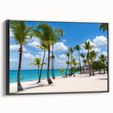 Black and white framed canvas of Catalina Island landscape, ideal for bedroom wall art.