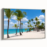 Framed canvas of a vintage-style Catalina, California landscape painting in vibrant colors, ideal for living room decor.