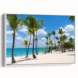 Vintage poster art of California's Catalina scenery on a framed canvas, featuring colorful art in extra large format.