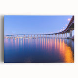 Black and white photograph of Coronado, California on stretched canvas, suitable as large kitchen wall art.