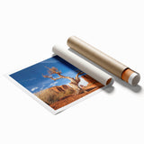 Extra large rolled print of Death Valley landscape with muted earth tones, ideal for classy bathroom wall art.