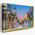 Large canvas print of Hollywood, California scenery in muted earth tones, ideal for kitchen wall art.