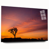 Acrylic print of Joshua Tree in muted earth tones, ideal for bedroom or dining room decor.