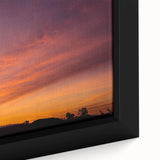 Black wall art featuring a textured Joshua Tree scene, with vibrant colors on extra-large framed canvas.