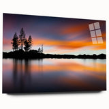 Acrylic print of Lake Tahoe with vivid blue and green hues, ideal for bedroom or dining room art.