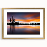 Extra large abstract art print of Lake Tahoe in textured blues and greens, framed in gold, ideal for living room decor.