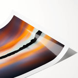 Extra large wall art of Lake Tahoe with vivid blue and green hues on a rolled print, ideal for large living room decor.