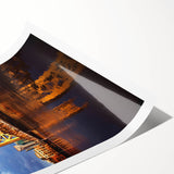 Extra large wall art featuring line art flowers in black and white, printed on rolled canvas.