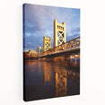 Large canvas print of Sacramento scenery in muted earth tones, ideal for kitchen wall art.