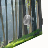 Large abstract depiction of San Francisco in muted earth tones on acrylic glass, suitable for dining room art.