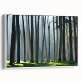 Vintage poster art of San Francisco skyline in colorful hues on large framed canvas, ideal for living room decor.