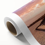 Art deco poster of Santa Barbara scenery in pastel shades, rolled canvas format, ideal for nursery wall art.