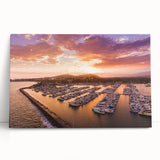 Black and white stretched canvas of Santa Barbara scenery, ideal for kitchen wall art or bedroom decor.