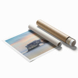 Extra large rolled print of Santa Cruz with vibrant floral motifs, ideal for classy bathroom wall art.