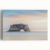 Black and white photo of Santa Cruz on stretched canvas, ideal for kitchen wall art.