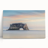 Black and white stretched canvas of Santa Cruz scenery, suitable for kitchen wall art or bedroom ambiance.