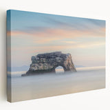 Large art of Santa Cruz scenery in muted earth tones on stretched canvas, suitable for kitchen wall art.