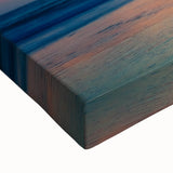 Black and white landscape art painting of Santa Monica on stretched canvas, ideal for bedroom wall art.