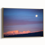 Framed canvas wall art depicting the Sierra Nevada landscape in muted earth tones, ideal for bedroom decor.
