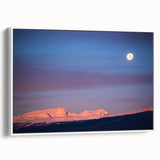 Vintage poster art of Sierra Nevada on framed canvas, featuring colorful art in extra large size.