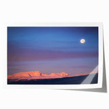 Sierra Nevada landscape on a rolled canvas print, featuring soft earth tones and floral elements.