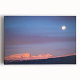 Black and white photo of the Sierra Nevada on stretched canvas, suited for kitchen wall art.