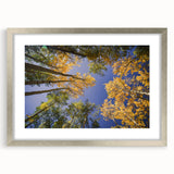 Textured abstract art print of a Colorado landscape in muted earth tones, framed in silver, ideal for bedroom decor.