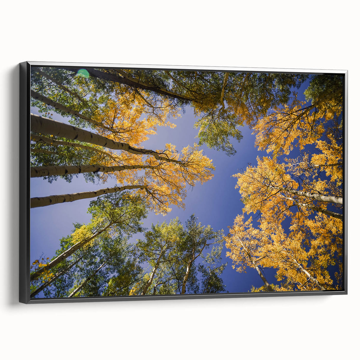 Black and white landscape art painting of Vail, Colorado on a framed canvas, suitable for bedroom decor.
