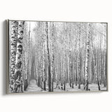 Framed canvas featuring a landscape art painting of Aspen, Colorado, with colorful foliage and a black border.